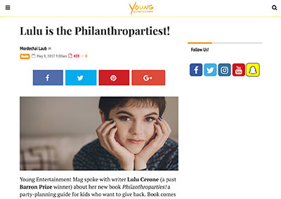 Lulu is the PhilanthropartiestYoung EntertainmentMay, 2017